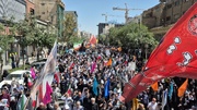 مشہد المقدس میں نماز جمعہ کے بعد امریکا و اسرائیل مخالف احتجاجی ریلی