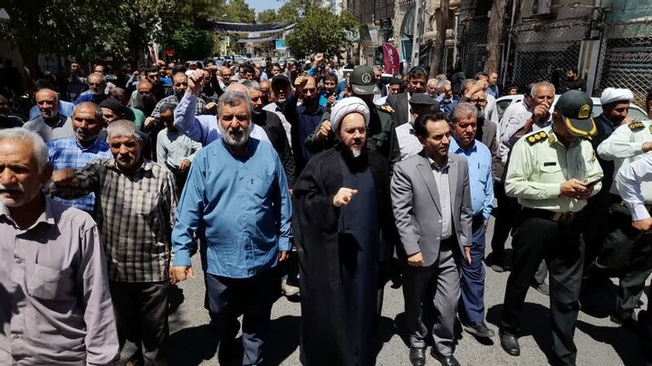 راهپیمایی «جمعه خشم و نصر» با حضور گسترده مردم در خلیل‌آباد برگزار شد
