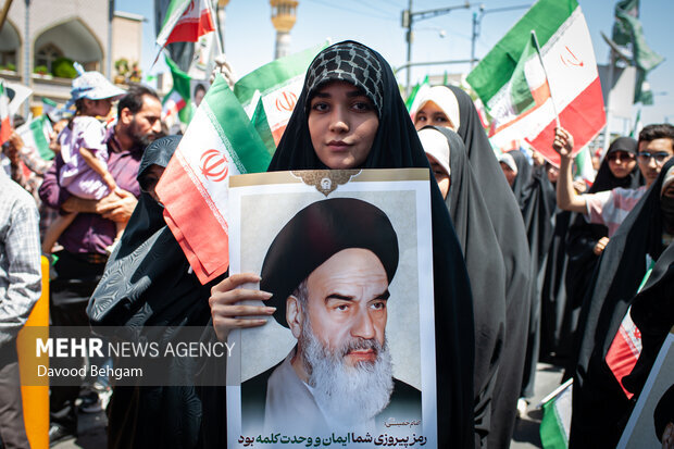 راهپیمایی «جمعههای خشم و نصر» در مشهد؛ فریاد وجدان بیدار