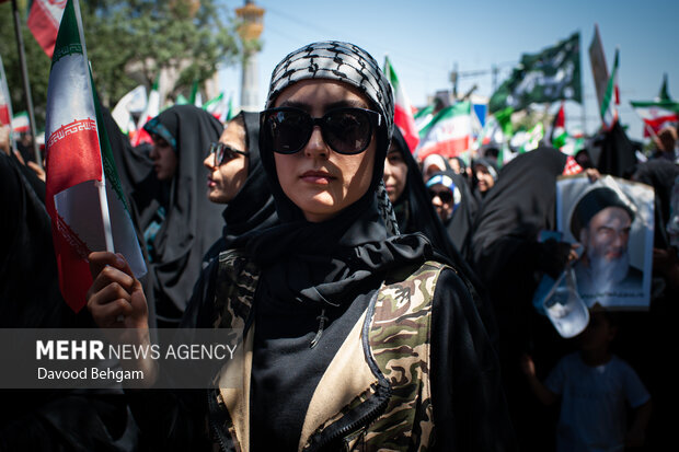 راهپیمایی «جمعههای خشم و نصر» در مشهد؛ فریاد وجدان بیدار