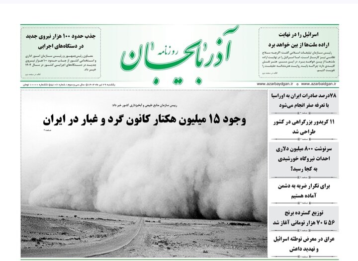 روزنامه های آذربایجان‌شرقی