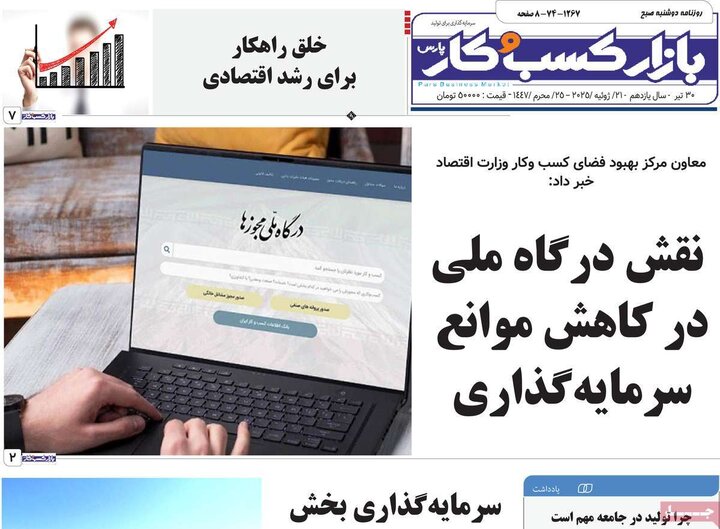 روزنامه‌های صبح دوشنبه ۳۰ تیر ۱۴۰۴