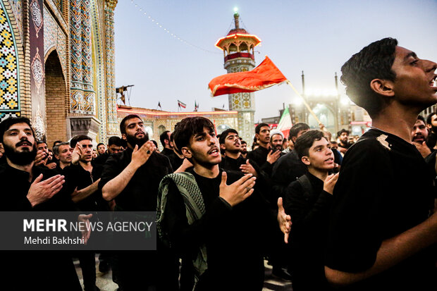 عزاداری شهادت امام زین العابدین(ع) در حرم بانوی کرامت