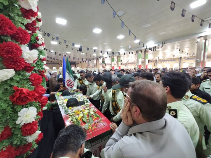 مراسم تشییع شهید نظم و امنیت در «دیر» برگزار شد