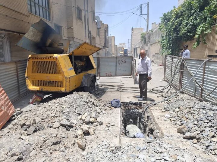 محله کَلمِ خواران شهر اصفهان به شبکه فاضلاب متصل شد