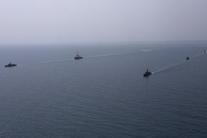 تمرین عکسبرداری هوایی و صورتبندی و آرایشهای تاکتیکی در رزمایش خزر