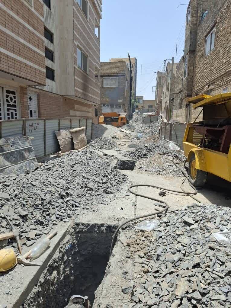 محله کَلمِ خواران شهر اصفهان به شبکه فاضلاب متصل شد