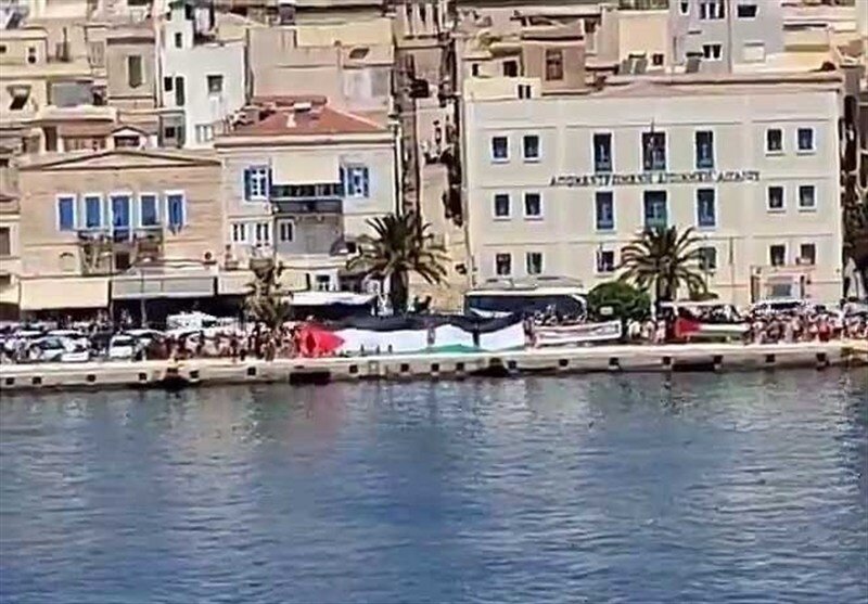 Protesters block Israeli cruise ship at Greek Port over Gaza