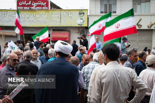 راهپیمایی جمعه خشم و نصر در گرگان