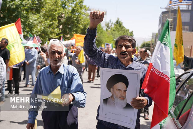 محکومیت جنایات رژیم صهیونی در غزه در راهپیمایی «جمعه خشم و نصر یاسوج