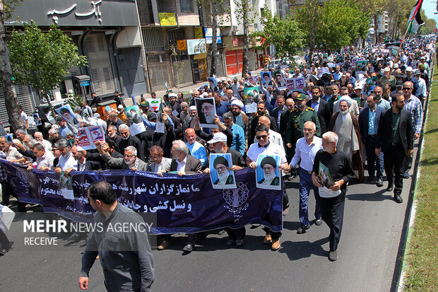 راهپیمایی «جمعه خشم و نصر» در رشت
