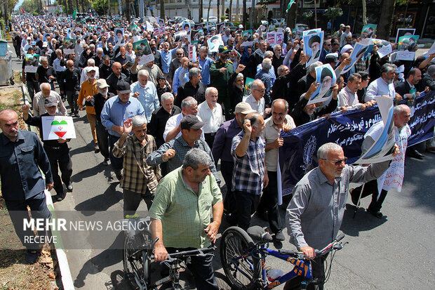 راهپیمایی «جمعه خشم و نصر» در رشت