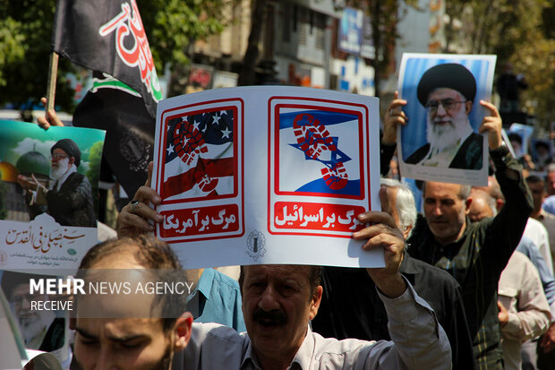 راهپیمایی «جمعه خشم و نصر» در رشت