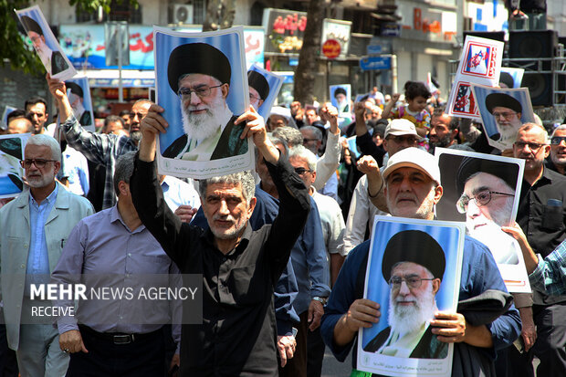 راهپیمایی «جمعه خشم و نصر» در رشت