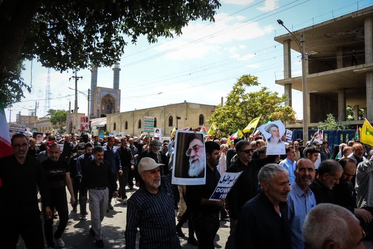 فریاد حمایت از غزه و انزجار از صهیونیسم در کرمانشاه طنین‌انداز شد