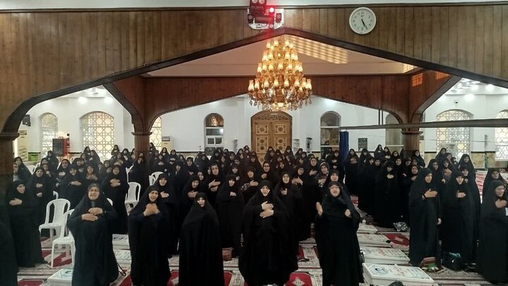 آیین عزاداری ماه صفر ویژه خواهران در آستانه اشرفیه