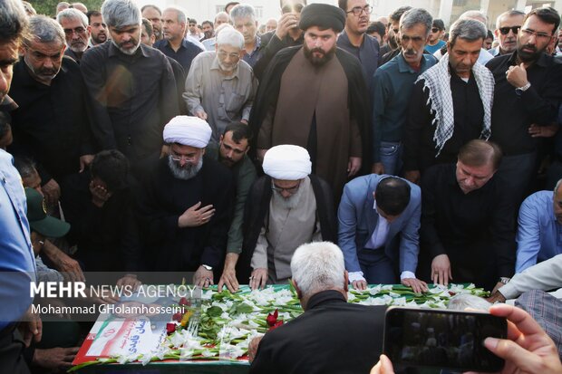 مراسم تشییع پیکر شهید ایمان قائدی شهید امنیت در بوشهر