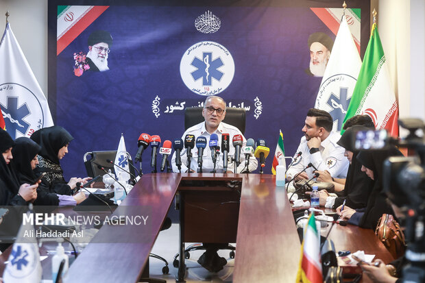 نشست خبری رئیس سازمان اورژانس کشور