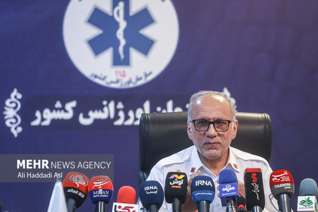 نشست خبری رئیس سازمان اورژانس کشور