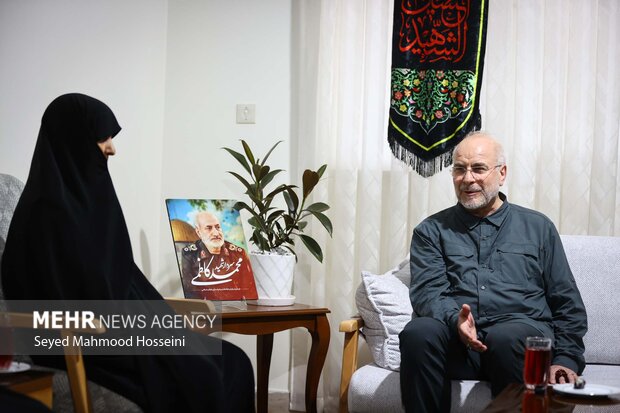 حضور رئیس مجلس شورای اسلامی در منزل سرلشکر شهید محمد کاظمی 5