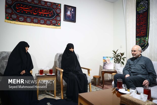 حضور رئیس مجلس شورای اسلامی در منزل سرلشکر شهید محمد کاظمی 9