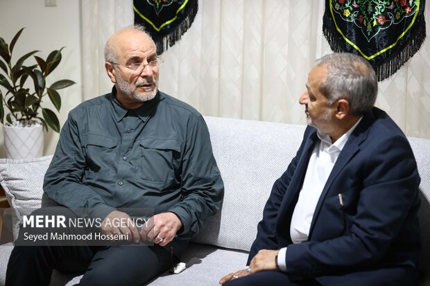 حضور رئیس مجلس شورای اسلامی در منزل سرلشکر شهید محمد کاظمی 17