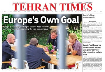 Front pages of Iran's English dailies on July 28