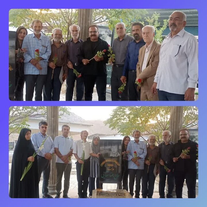 آئین گلباران مزار استاد «رضا سقایی» برگزار شد
