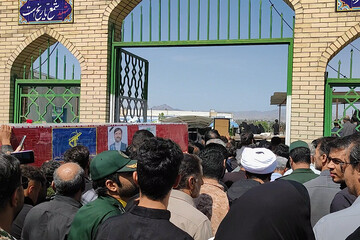 برگزاری مراسم باشکوه تشییع و خاکسپاری شهید بسیجی زاهدان