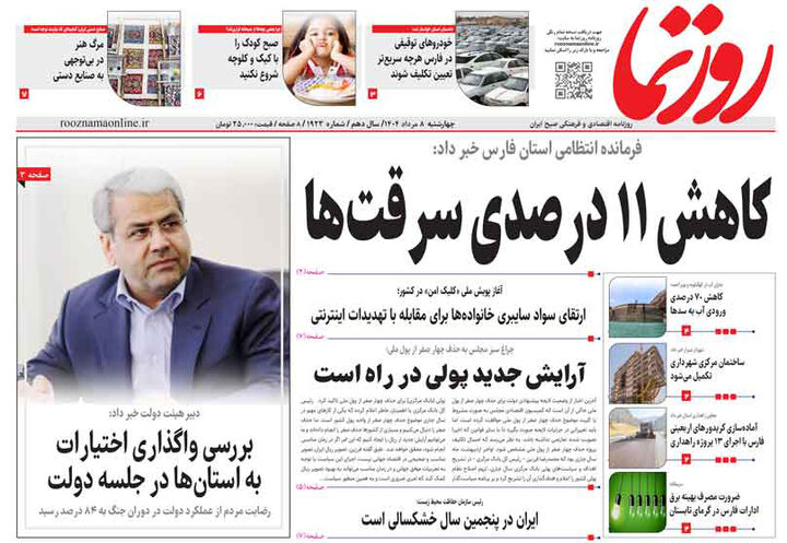 روزنامه های فارس