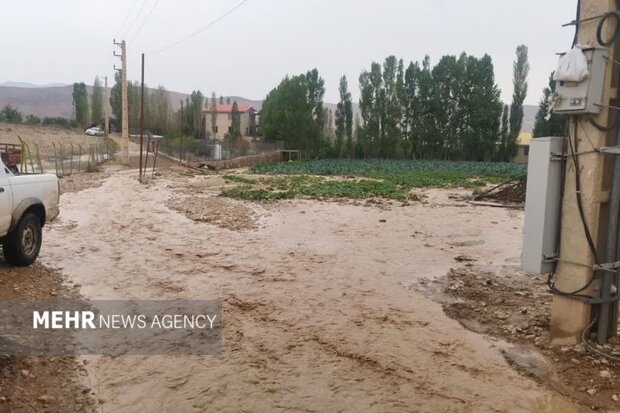 سیلاب فیروزکوه به باغات و مسکن شهری خسارت زد