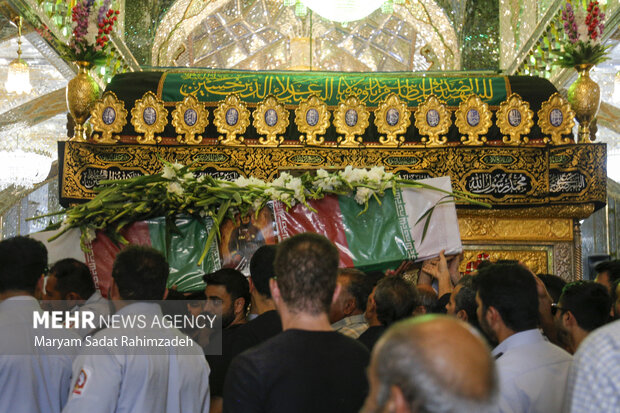 تشییع آتش نشان شهید در شیراز