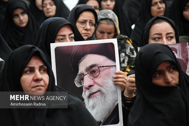 مراسم چهلمین روز شهادت شهدای اقتدار ایران در بیرجند
