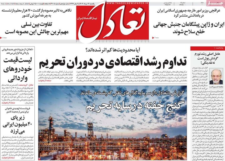 روزنامه های اقتصادی 12 مرداد