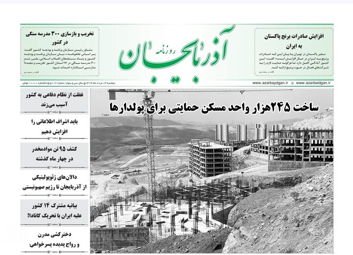 روزنامه های آذربایجان‌شرقی