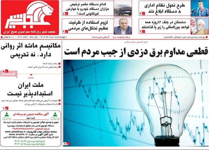 روزنامه های آذربایجان‌شرقی