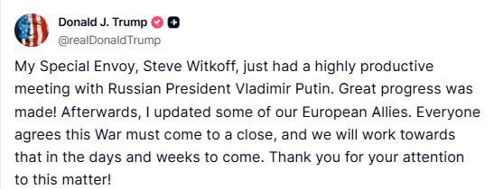 Trump: Putin and⁣ Whitaker Meeting Was Very constructive