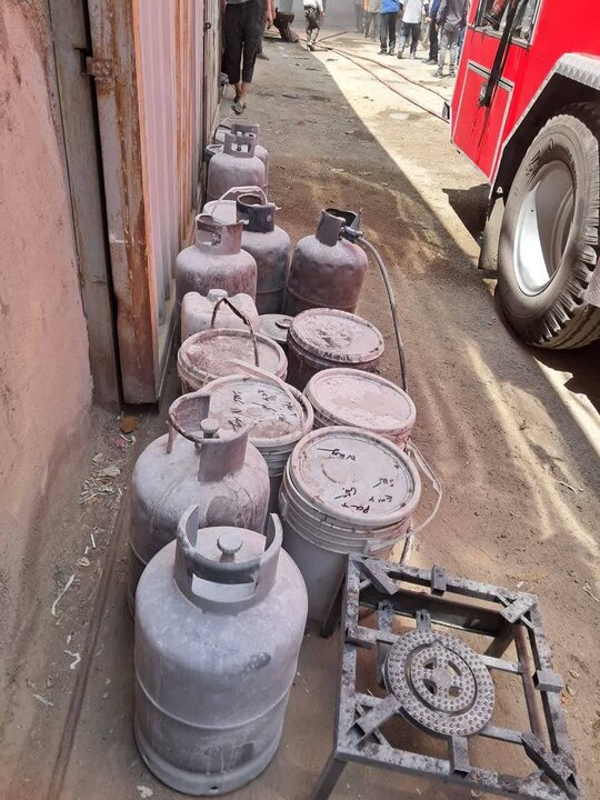 آتشسوزی گسترده در یک کارگاه در محدوده چهاردانگه