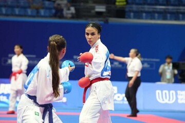 Iranian female karate athlete Bahmanyar wins gold at 2025 World Games