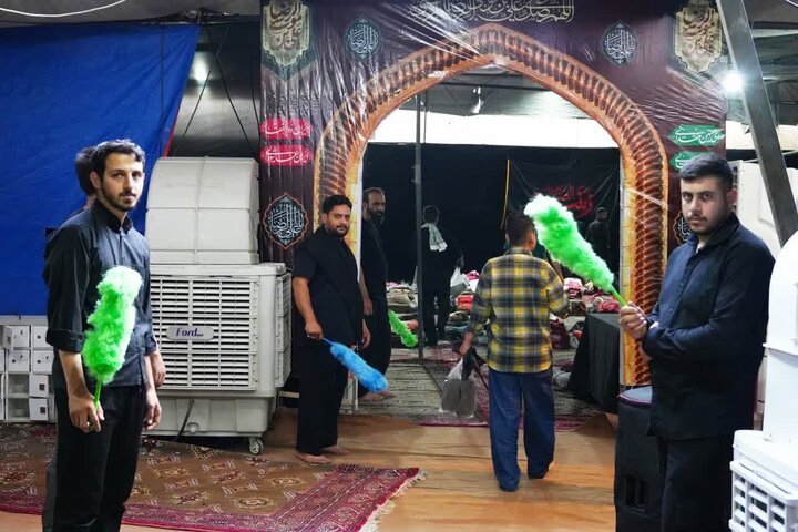 موکبهای زنجانی در مسیر پیادهروی اربعین