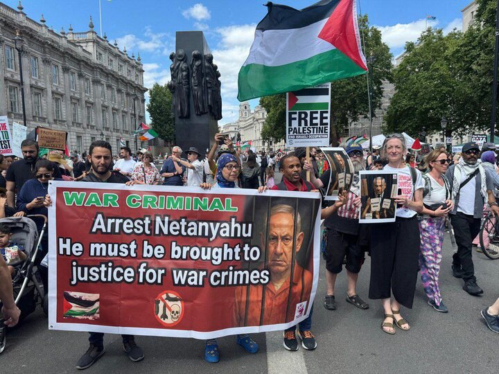Anti-Israel protest in London: Stop Gaza's hunger