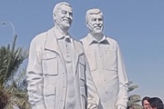 بالصورة..لاريجاني يزور موقع استشهاد اللواء سليماني