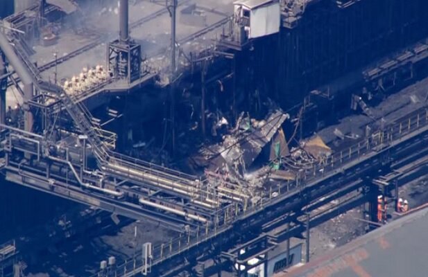 انفجار مهیب در کارخانه فولاد آمریکا