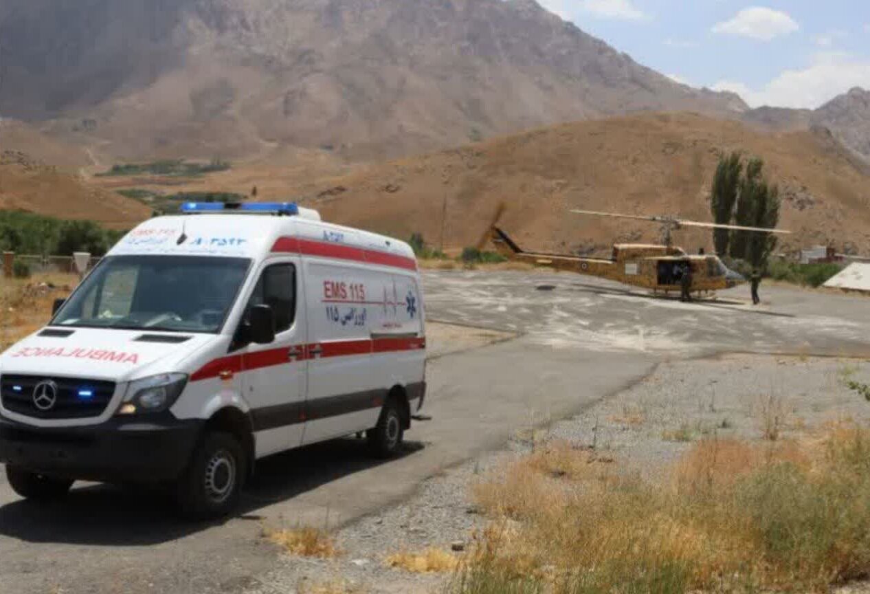 انتقال همزمان دو بیمار قلبی از دو شهرستان به اصفهان با یک پرواز بالگرد