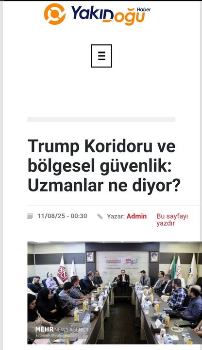 Foreign media coverage of Mehr's international Zangazur corridor meeting