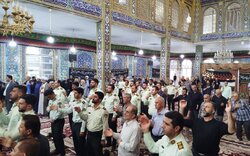 مراسم سومین روز شهادت مدافع امنیت مجید کاظم‌پور در آستانه اشرفیه