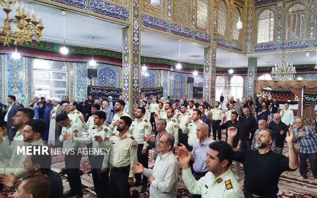مراسم سومین روز شهادت مدافع امنیت مجید کاظم‌پور در آستانه اشرفیه