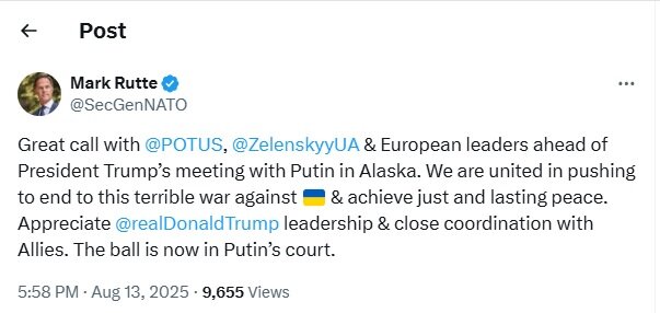 NATO Secretary general: The ball is now in Putin's court