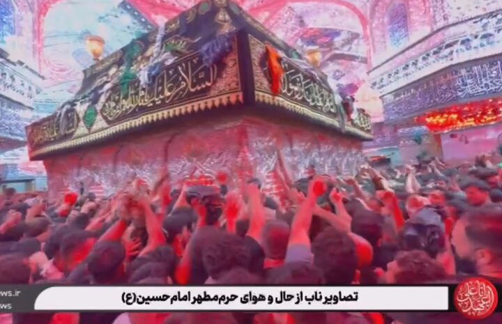 تصاویر اختصاصی مهر از حال‌وهوای‌ حرم امام حسین(ع) در شب اربعین