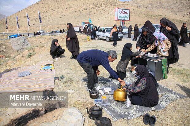 زائران پیاده «چناران شهر» خراسان شمالی